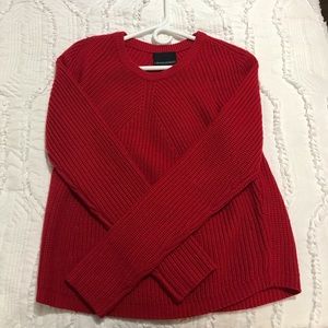 Red knit sweater